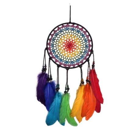 Handgemachter Traumfänger Regenbogen